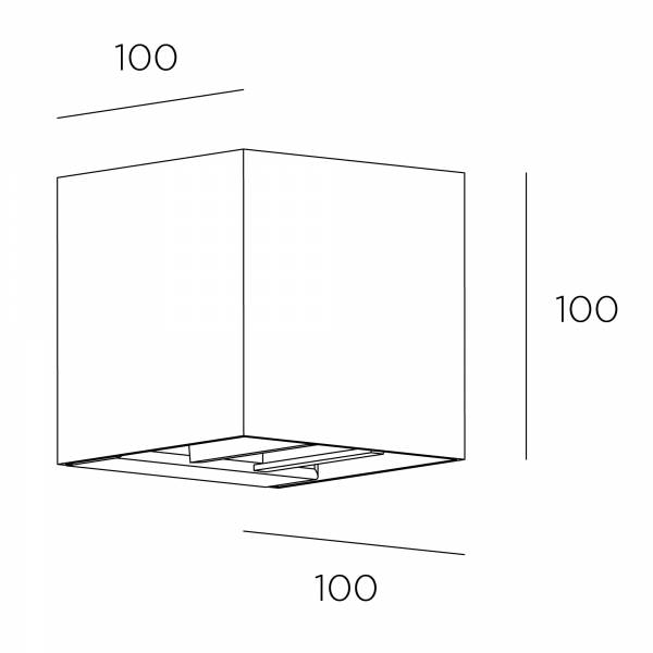 LED THEBE CUBE 2x3W DIM ZWART - Afbeelding 4