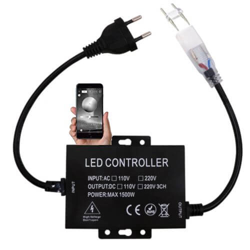 Wantix led dimmer controller ledstrip 230v enkel kleur ir APP Bluetooth