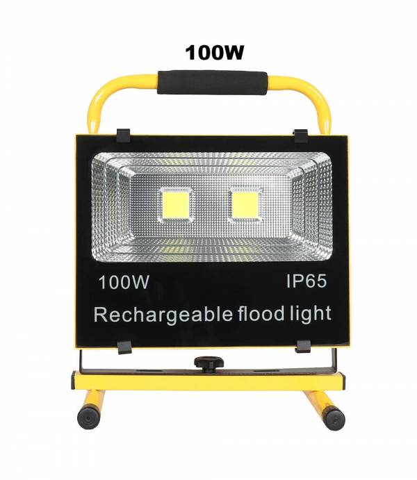 Oplaadbaar Bouwlamp/Breedstraler IP65 100w 6000k - Afbeelding 2