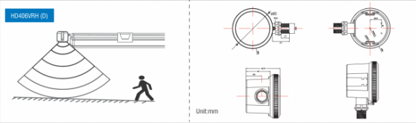 HAISEN BEWEGINGSSENSOR VOOR HIGH BAY LED ARMATUREN |  DIM 0-10V | OPBOUW | IP65 - Afbeelding 4