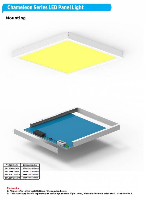 60x60 36w RGBW + CCT DIMBAAR LED PANEEL - Afbeelding 7