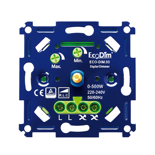 ECODIM LED DIMMER UNIVERSEEL | 0-500W | FASE AAN- EN AFSNIJDING (RLC)