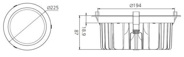 Tronix | Reflector Down Light | Ø225mm | Wit | 60° | 4000K | 10W - Afbeelding 3